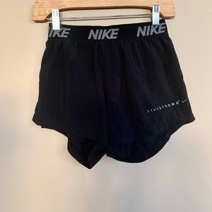 Nike Livestrong Dri-fit women’s running shorts.EUC